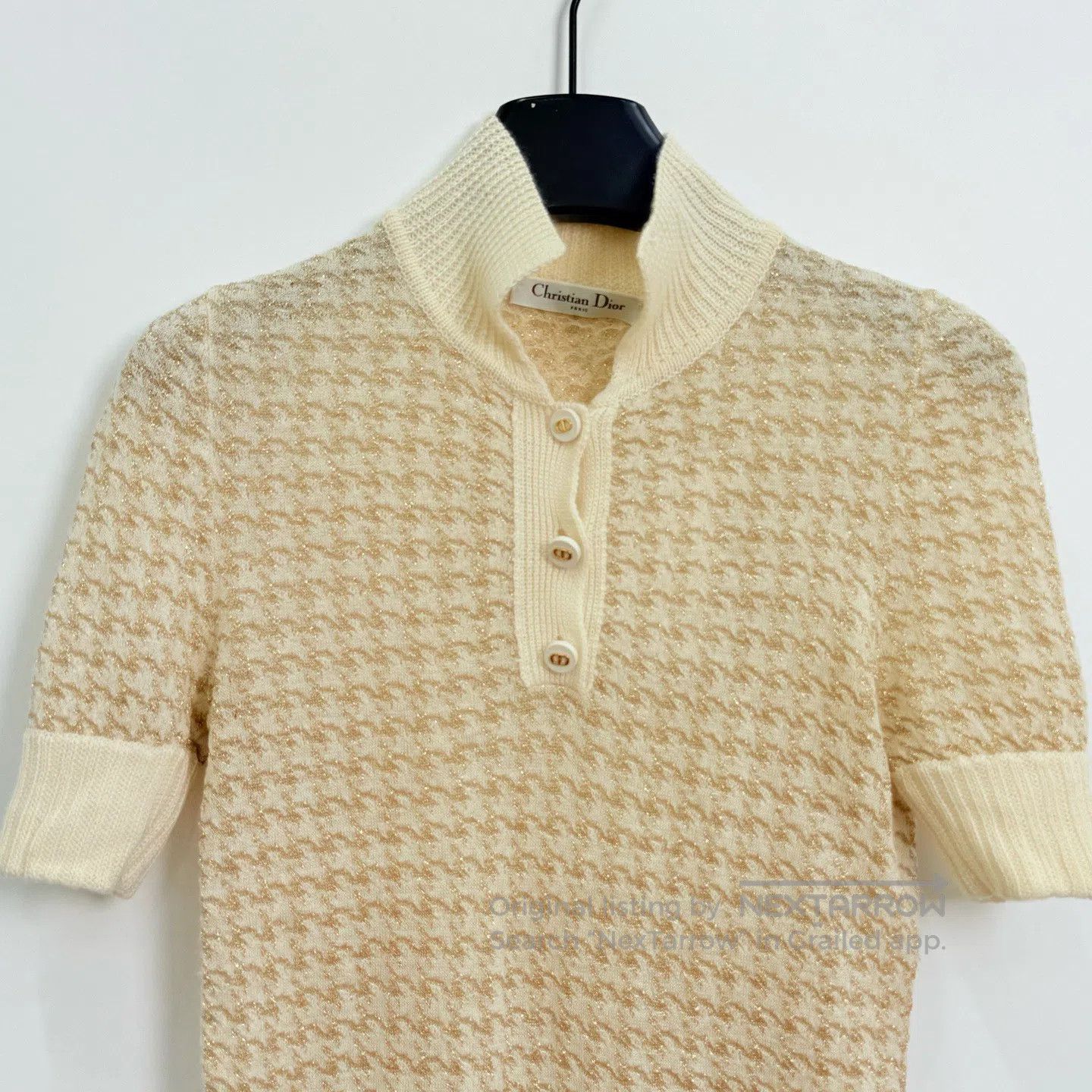 Dior Dior Polo Collar Short Sleeve Slim Knit Top| Size XS / US 0-2 / IT 36-38 - 2 Thumbnail