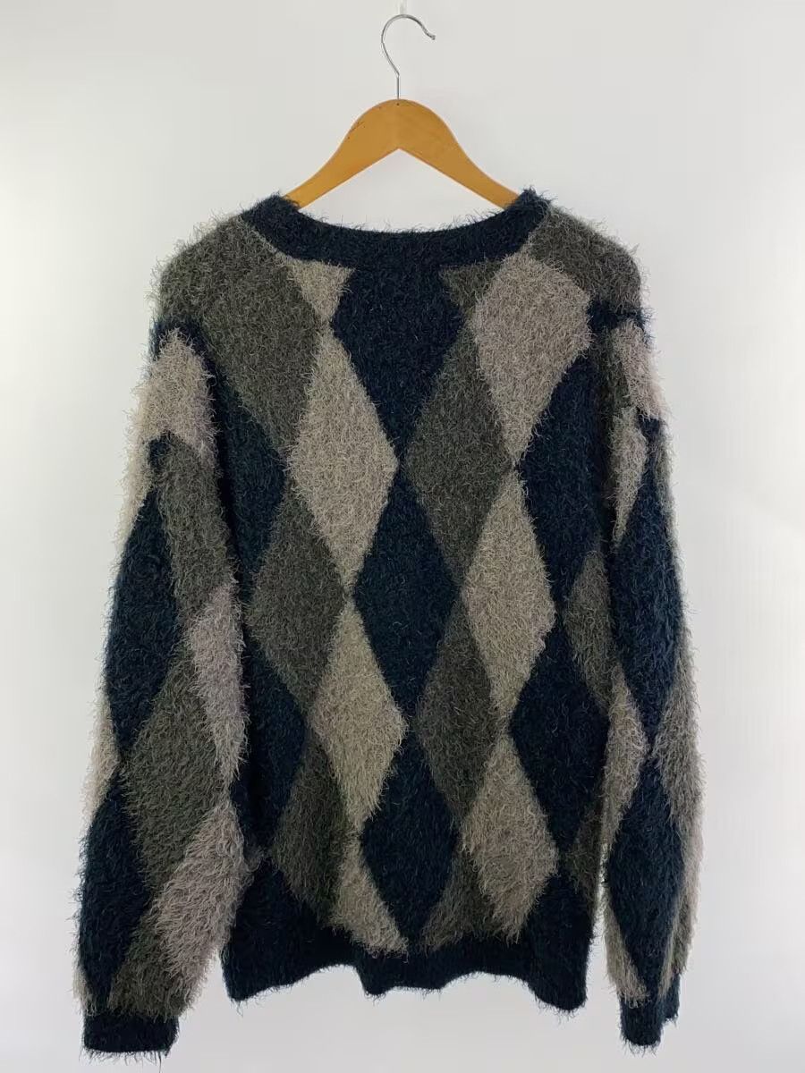 Number (N)ine Argyle Fluffy Knit Cardigan Size US XL / EU 56 / 4 - 2 Thumbnail