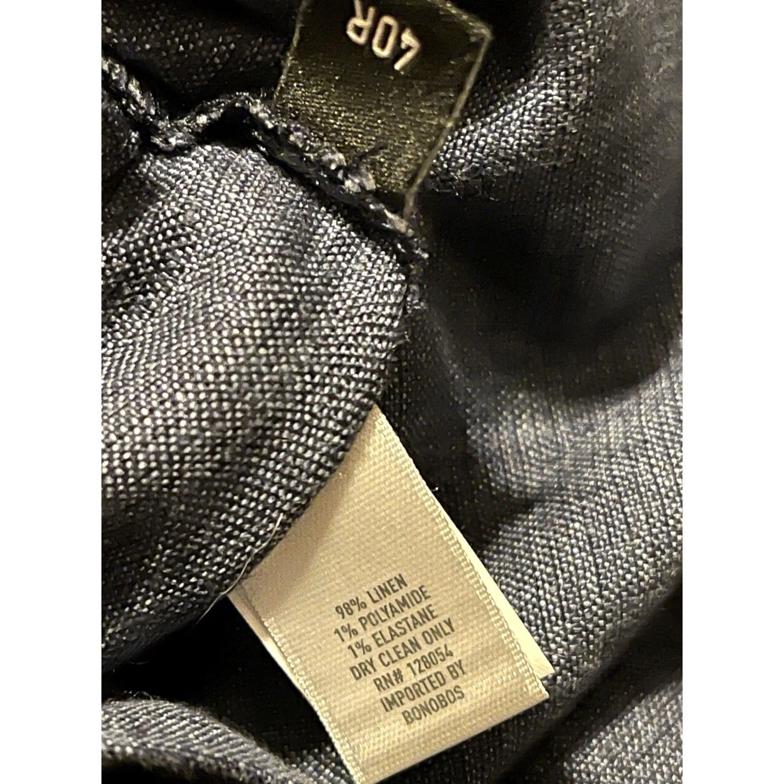 Bonobos Bonobos Slim Fit Lanificio Campore Chambray Linen Blazer Jacket - Men's 40R Size 40R - 7 Thumbnail