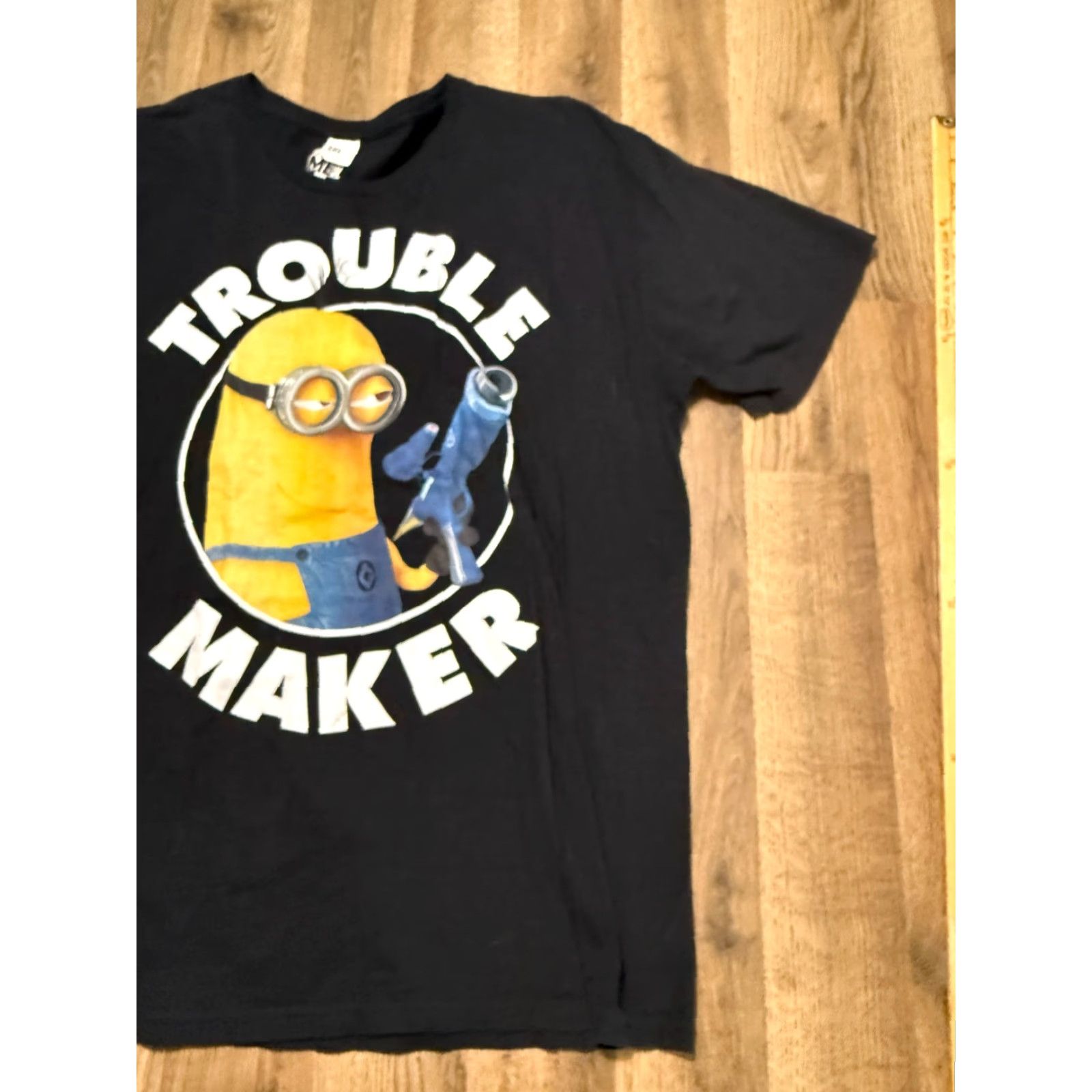 Vintage Despicable Me Shirt Men's XL Black White Yellow Blue Minions Trouble Maker Size US XL / EU 56 / 4 - 4 Thumbnail