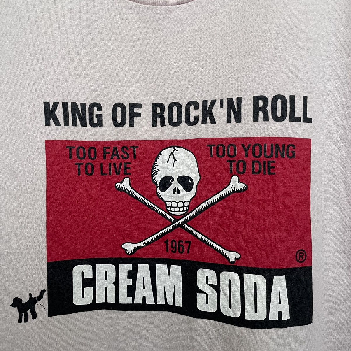 If Six Was Nine × Japanese Brand × Seditionaries Cream Soda King of Rock N Roll T Shirt Hysterics Skulls Size US L / EU 52-54 / 3 - 2 Thumbnail