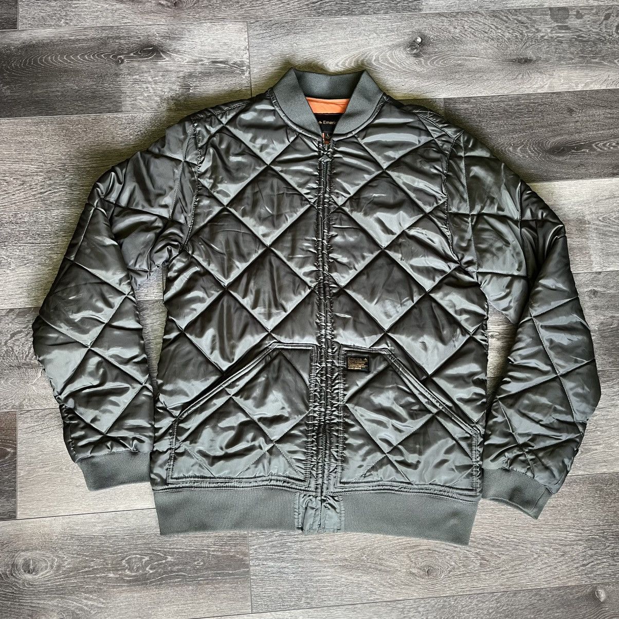 Emerica Vintage 2000s Emerica Skateboards Quilted Flight Zip Jacket Size US L / EU 52-54 / 3 - 1 Thumbnail