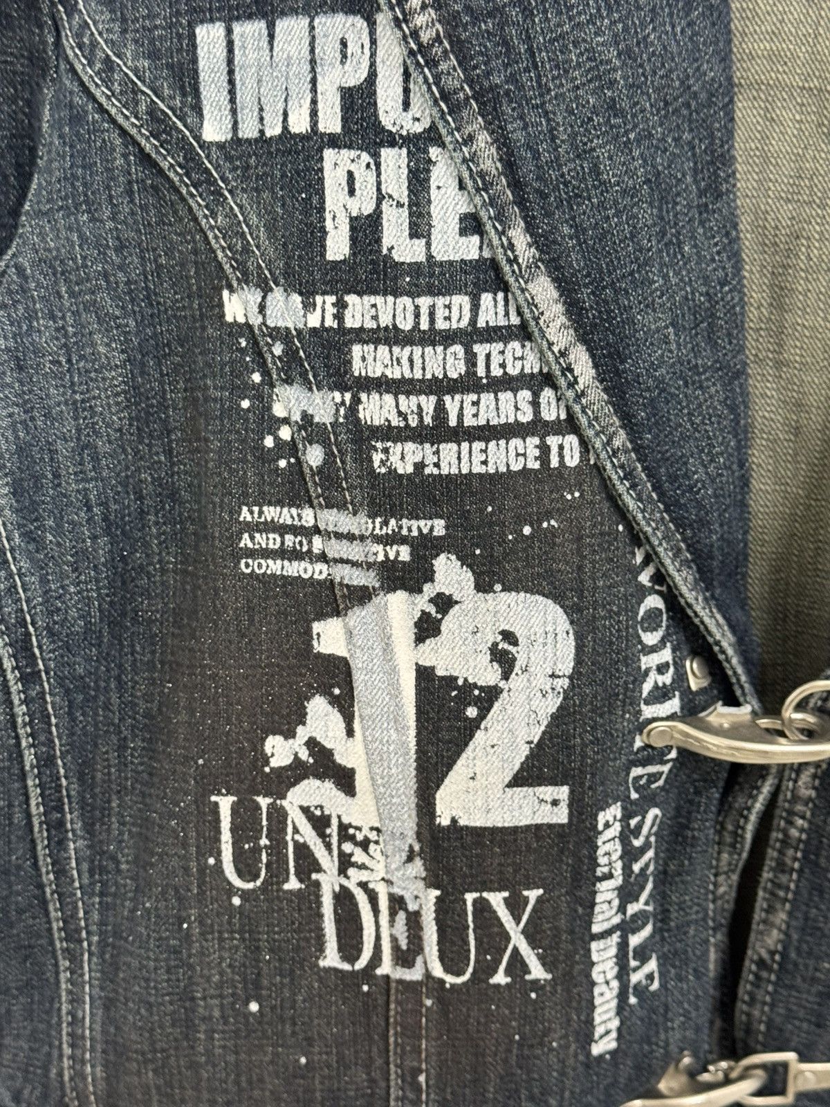 If Six Was Nine 2000s Japanese Brand Skull Punk Denim Blazer Size US L / EU 52-54 / 3 - 6 Thumbnail
