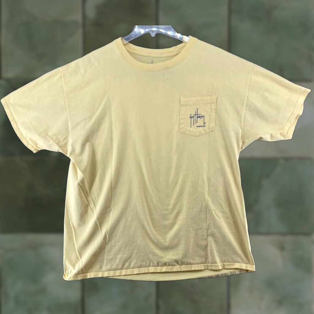 Guy Harvey Guy Harvey T Shirt Mens XL Yellow Fish Pocket Shirt Size US XL / EU 56 / 4 - 1 Thumbnail