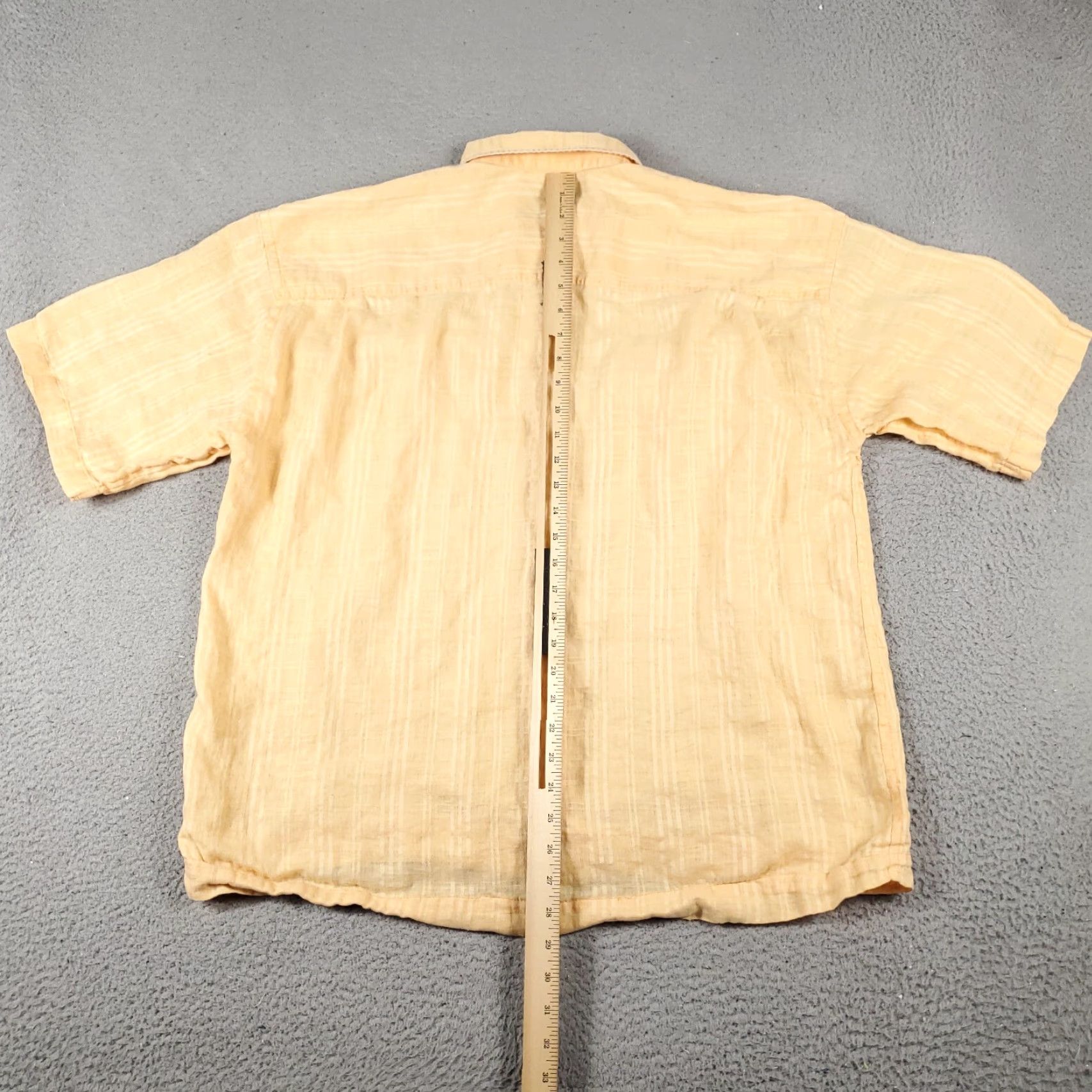 Tommy Bahama Tommy Bahama Shirt Adult 2XL Orange Linen Short Sleeve Striped Button-Up Beach Tropical Mens Size US XXL / EU 58 / 5 - 3 Thumbnail