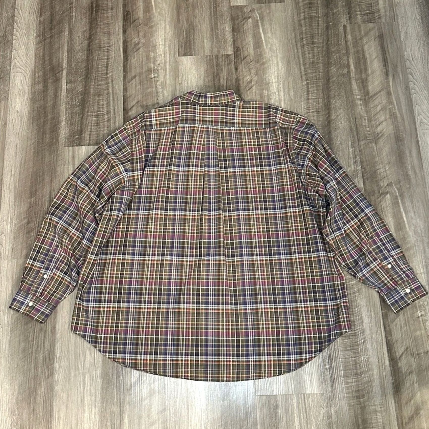 Ralph Lauren Ralph Lauren Plaid Long Sleeve Button Down - 2XB Men Big & Tall Shirt Men 2XB Olive Green Plaid Size US XXL / EU 58 / 5 - 3 Thumbnail