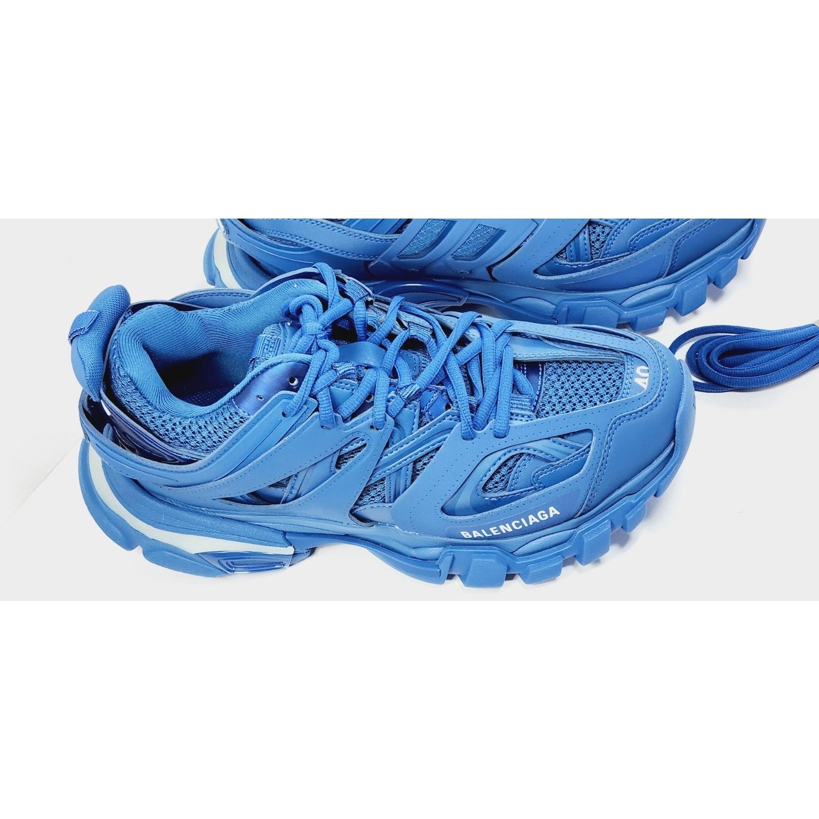 Balenciaga RRP$1042 BALENCIAGA Track Sneaker US7EU40 Blue LED Monocolor Size US 7 / EU 40 - 4 Thumbnail