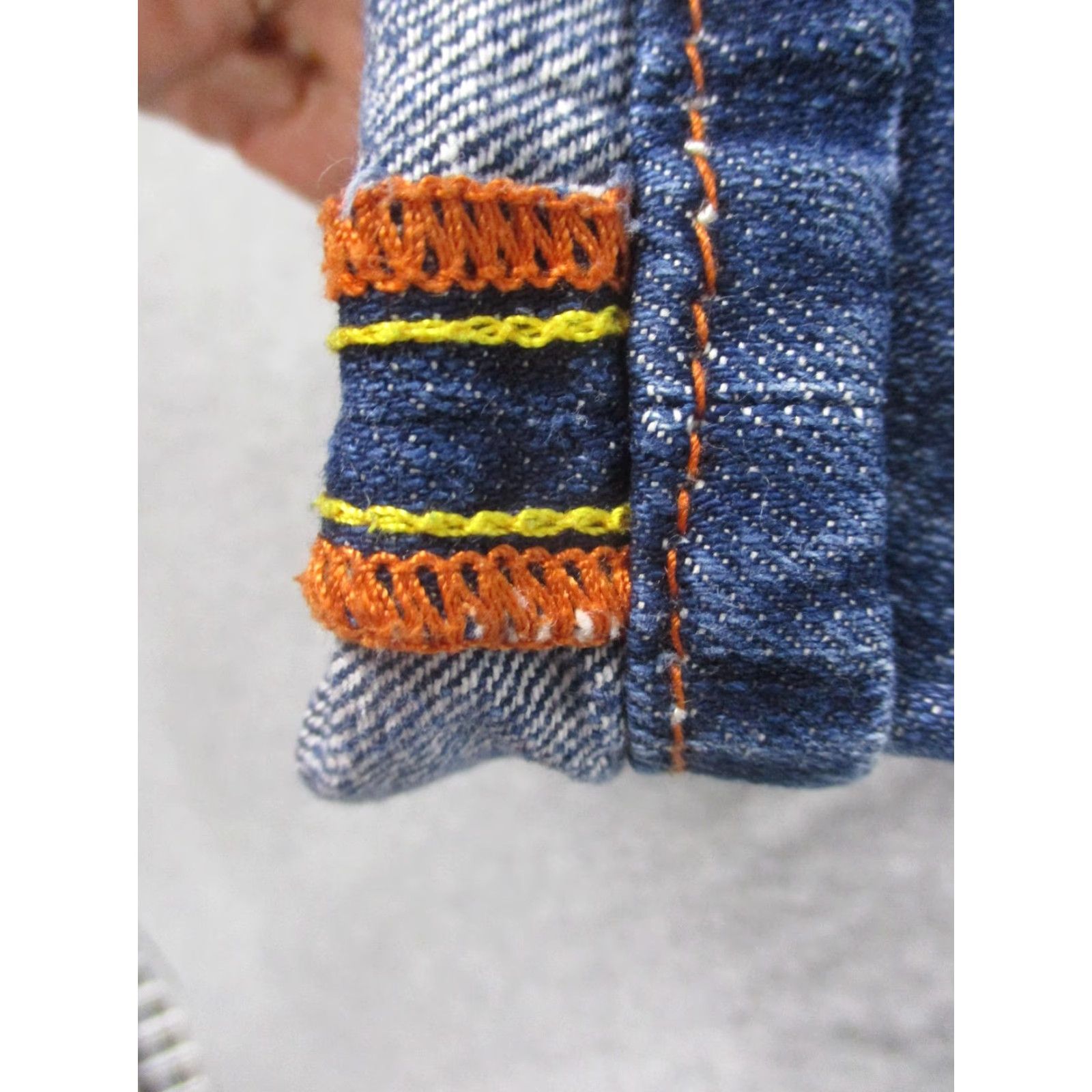 Vintage Rock Revival Jeans Womens 29 Blue Emilie Boyfriend Distressed Selvedge Size 29" - 4 Thumbnail