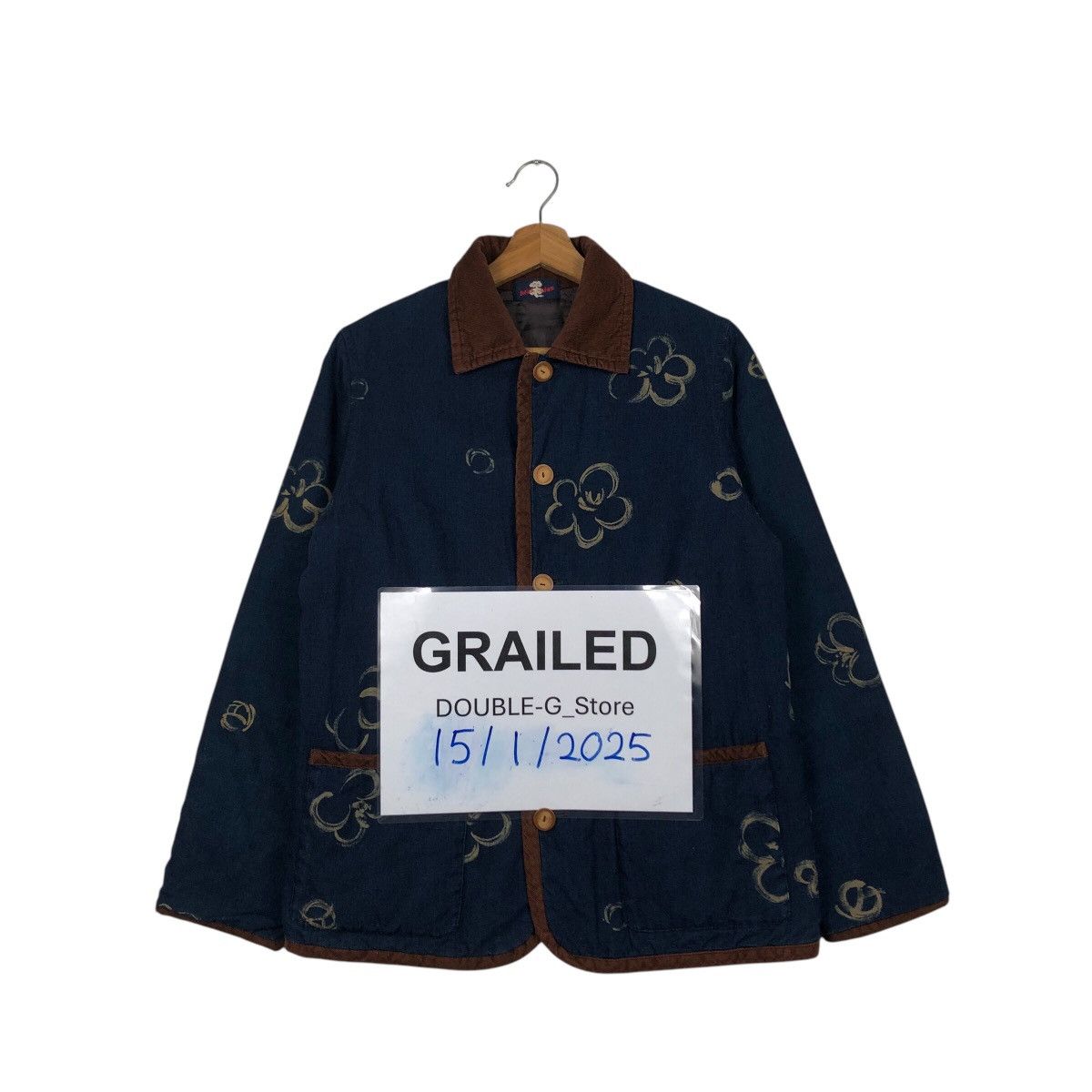 45rpm 📌Vintage Indigo Denim Button Chore Jacket Japan Made Size US M / EU 48-50 / 2 - 1 Thumbnail