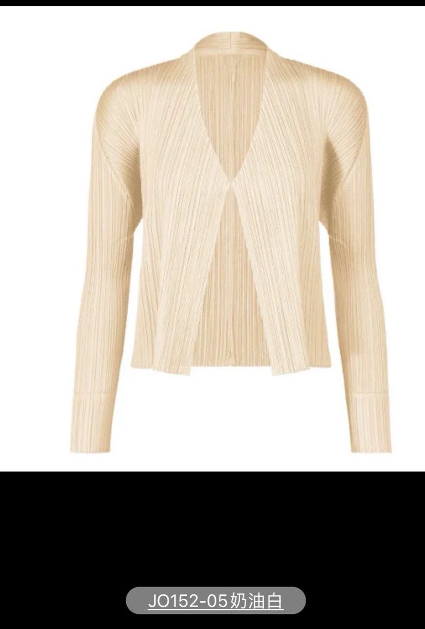 Issey Miyake issey miyake White heart-shaped collar cardigan long sleeved shirt Size US M / EU 48-50 / 2 - 1 Thumbnail