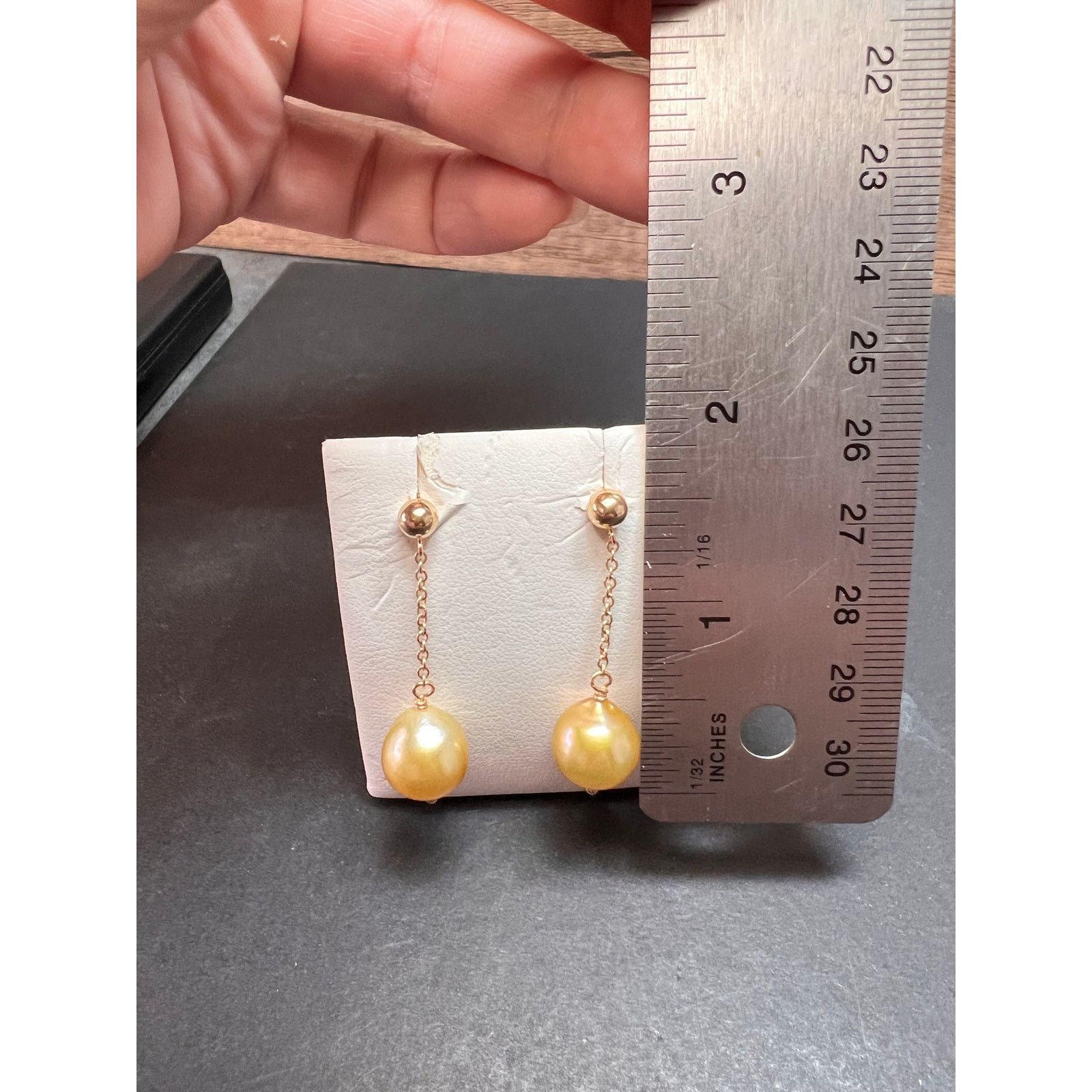 Other 14k yellow gold South Seas Pearl dangle earrings Size ONE SIZE - 6 Thumbnail
