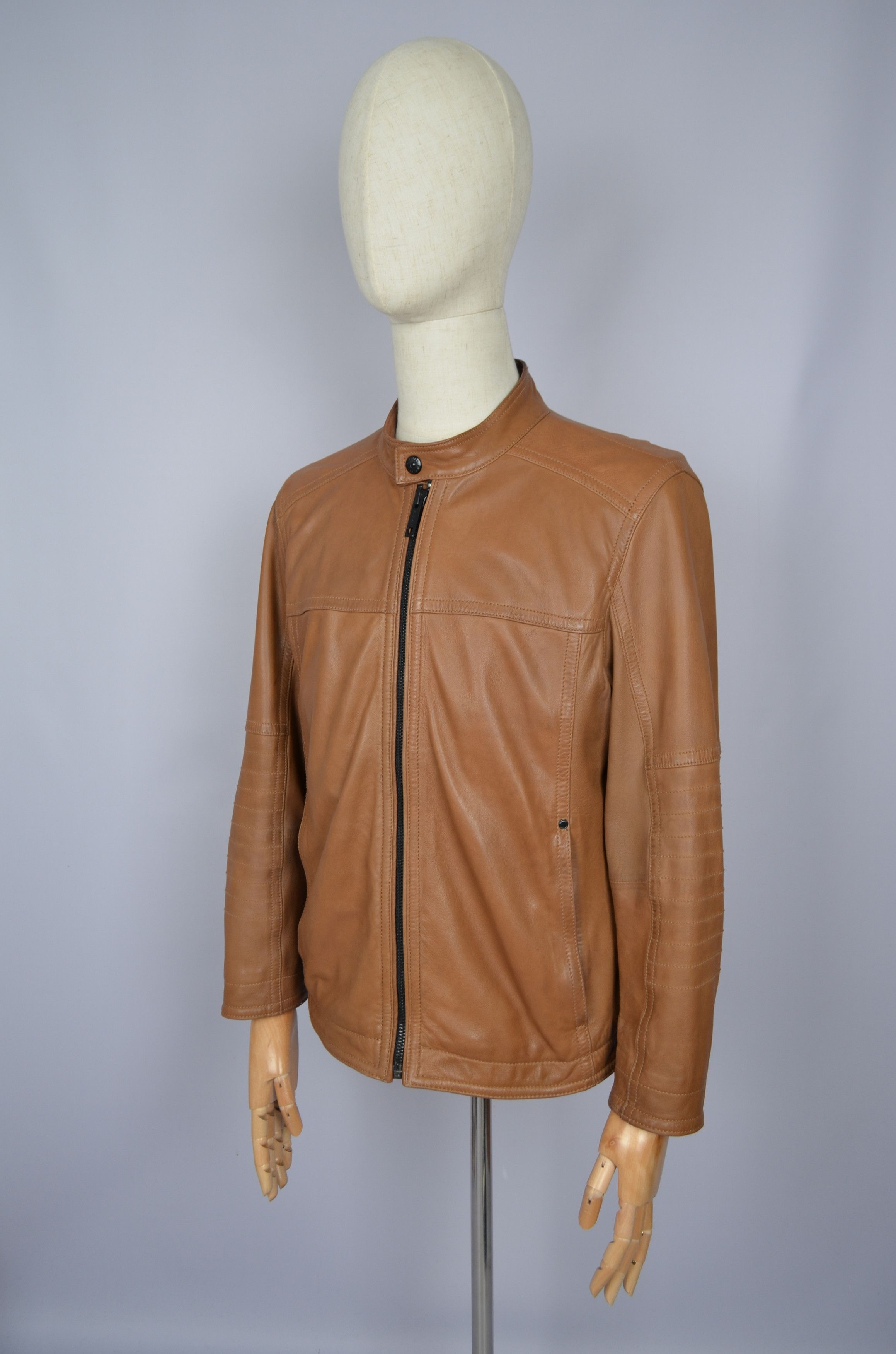 Designer × Strellson Strellson Leather Jacket Cognac Brown Size M Luxury VGC Size US M / EU 48-50 / 2 - 1 Thumbnail