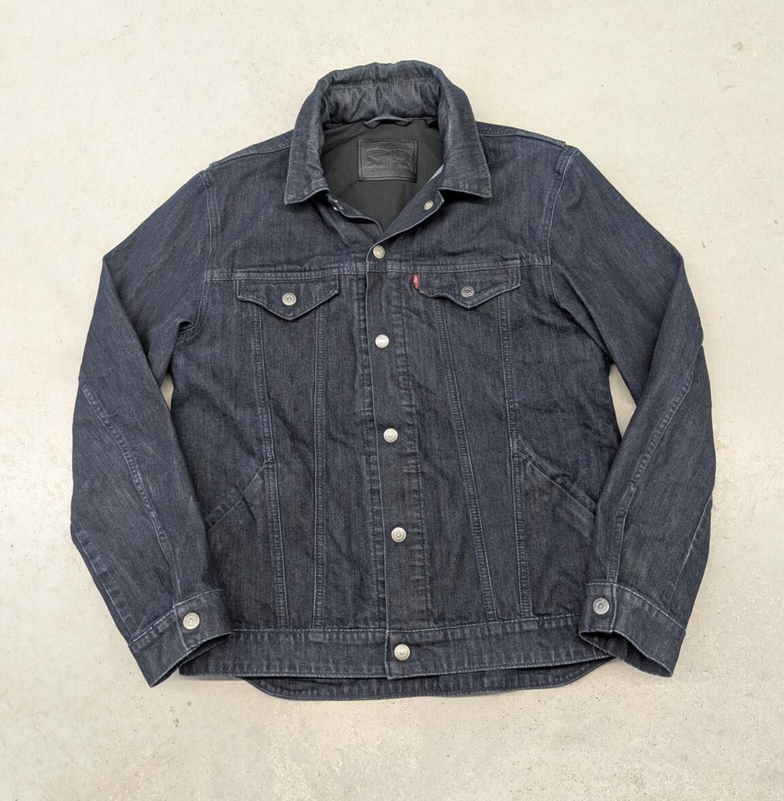 Levi's Levis Indigo Commuter Motorcycle Denim Jacket with Hood Size US L / EU 52-54 / 3 - 1 Thumbnail