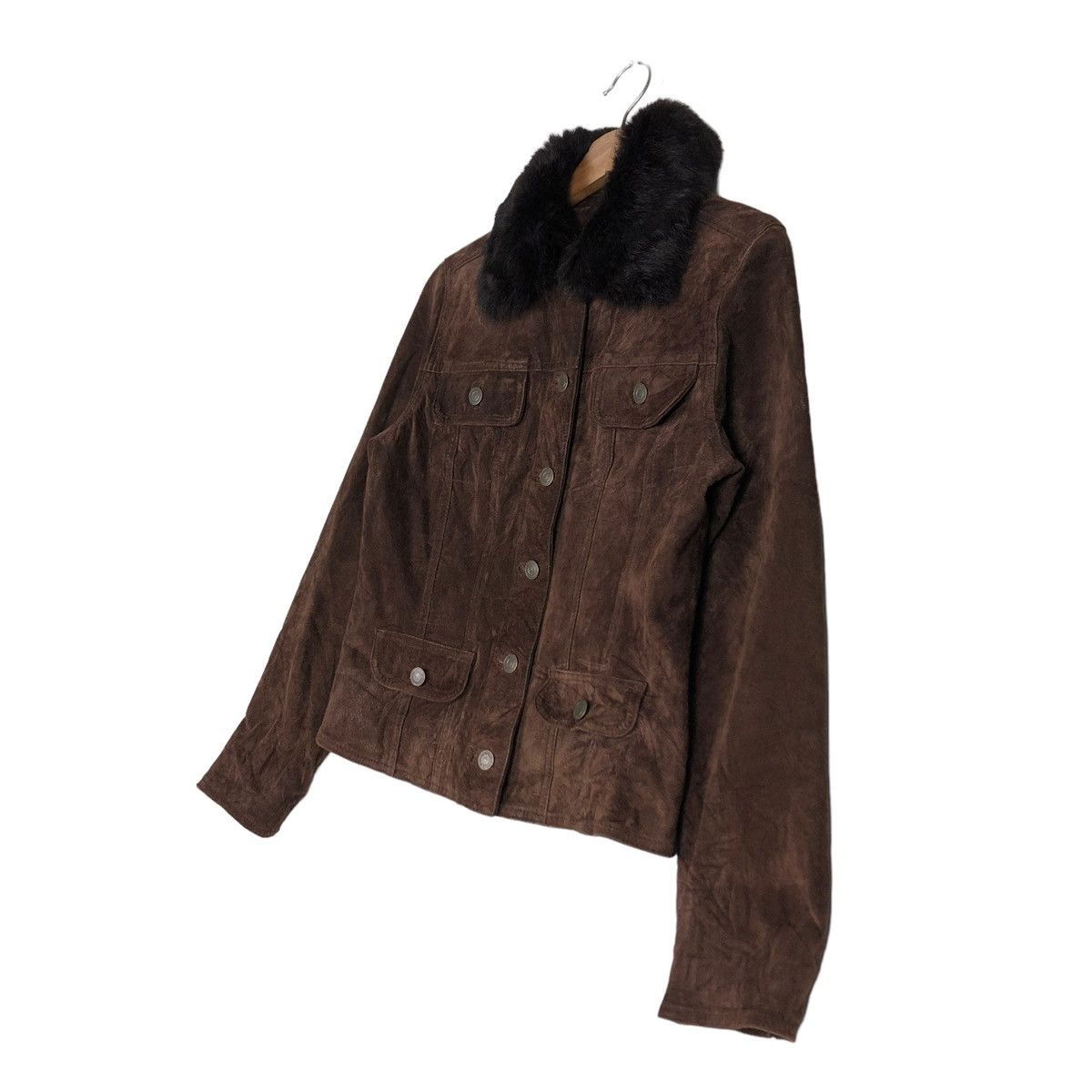 Japanese Brand VINTAGE CROPPED BIKER JACKET STYLE ME JAPAN MINK FUR COLLAR Size M / US 6-8 / IT 42-44 - 2 Thumbnail