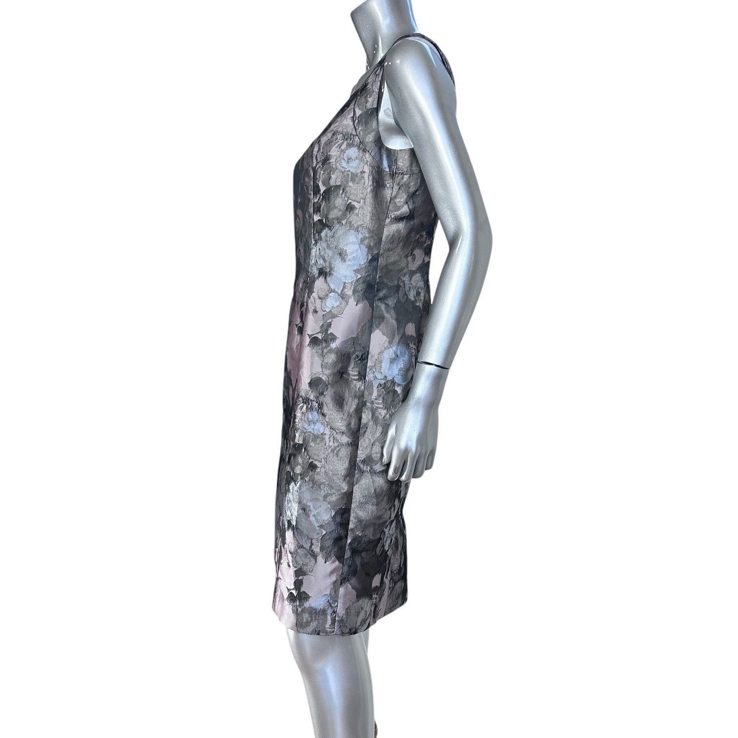 Kasper Kasper Gray & Lavender Floral Brocade Dress & Jacket Set Siz Size M / US 6-8 / IT 42-44 - 6 Thumbnail