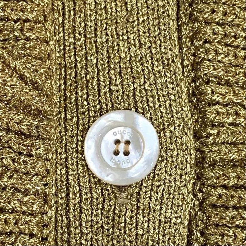 Gucci Gucci Ruffle decorative floral pattern inlaid V-neck wool m Size US XS / EU 42 / 0 - 5 Thumbnail