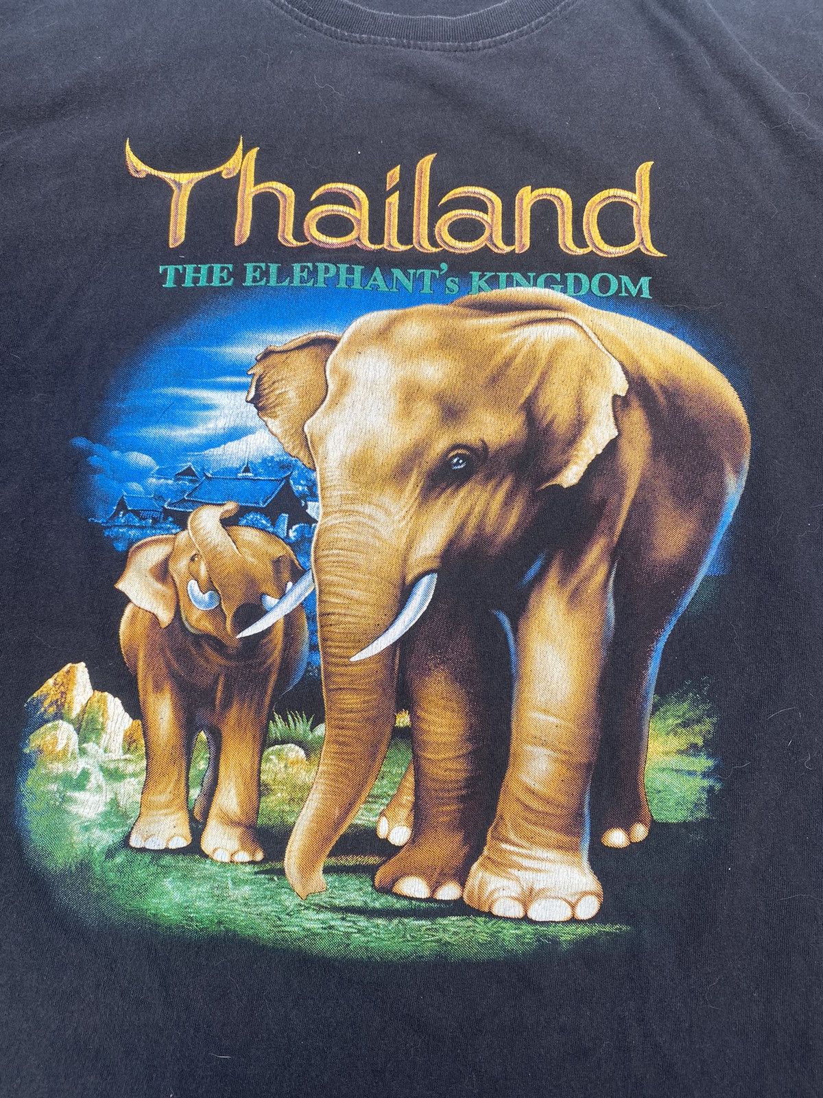 Vintage Crazy vintage Thailand elephant double sided shirt Size US L / EU 52-54 / 3 - 2 Thumbnail
