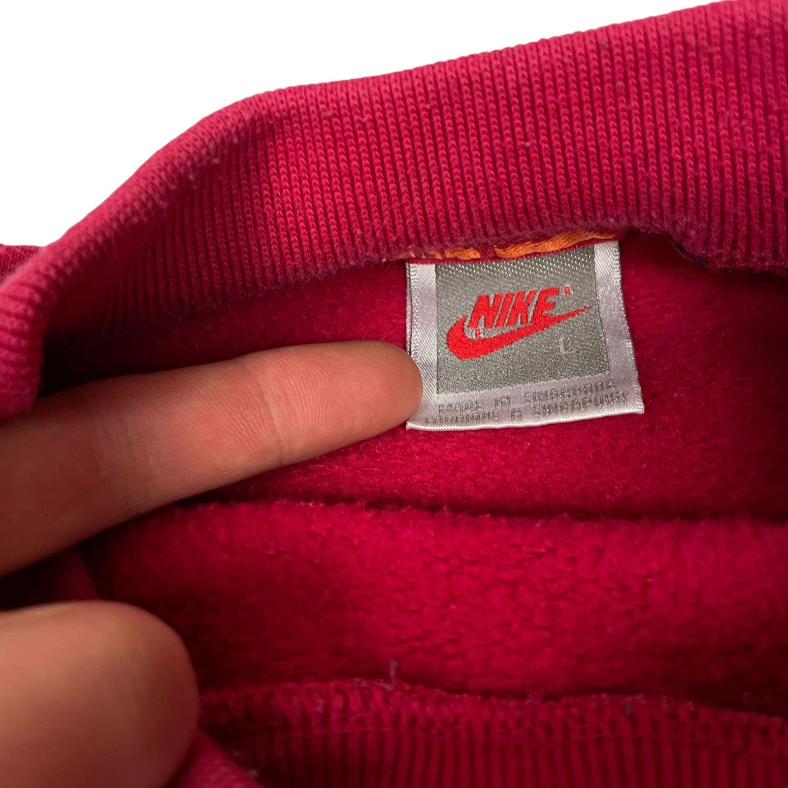 Nike × Vintage Vintage Nike Men's Red Swoosh Just Do It Sweatshirt Large Size US L / EU 52-54 / 3 - 6 Thumbnail