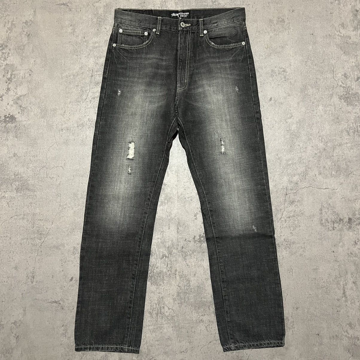 Stussy Y2K Stussy Rough&Rugged Relaxed Distressed Denim Jeans Size US 32 / EU 48 - 2 Thumbnail