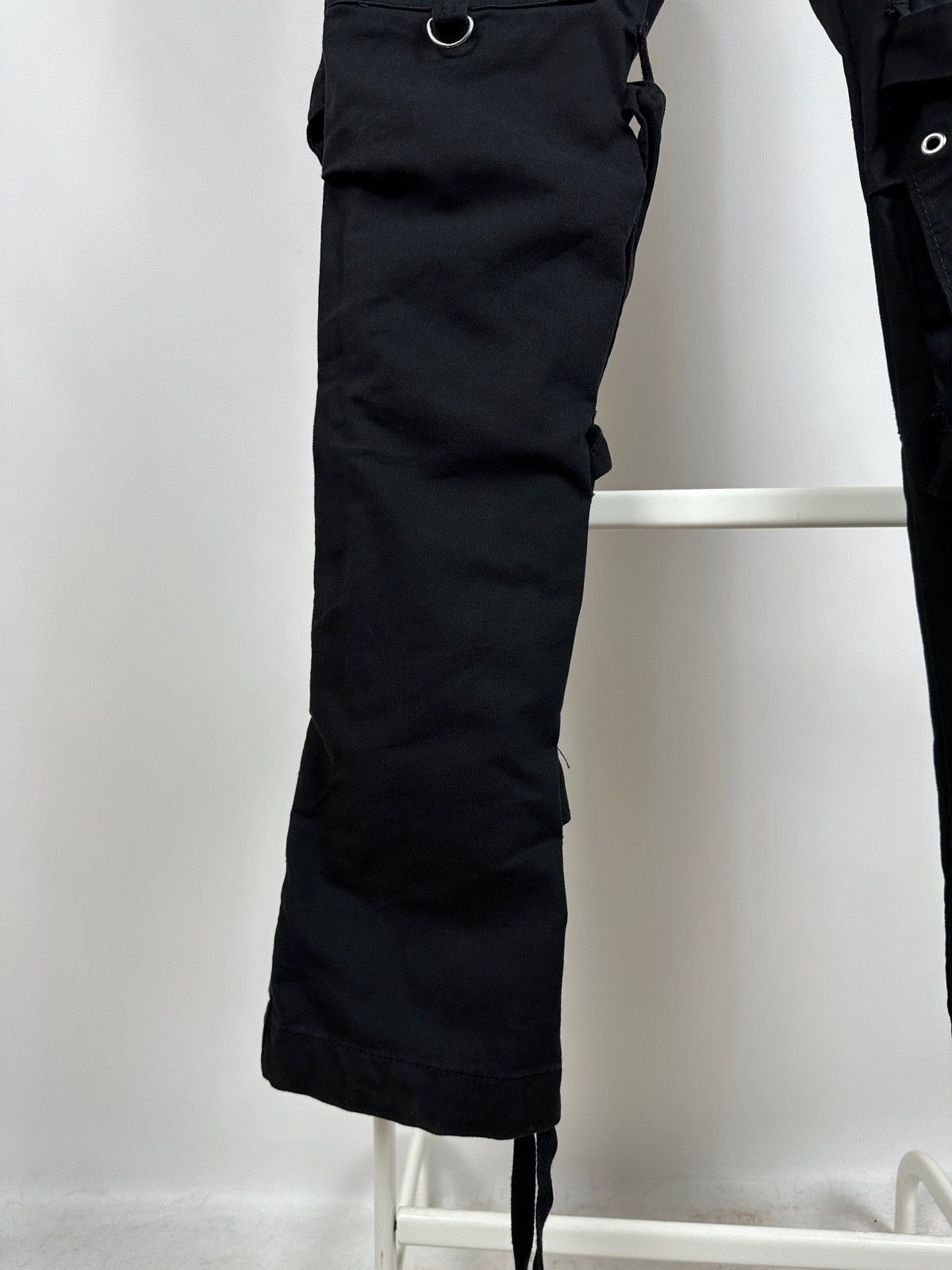 Japanese Brand Vintage Gothicana By EMP Punk Bondage Black Cargo Pants Size US 30 / EU 46 - 14 Thumbnail