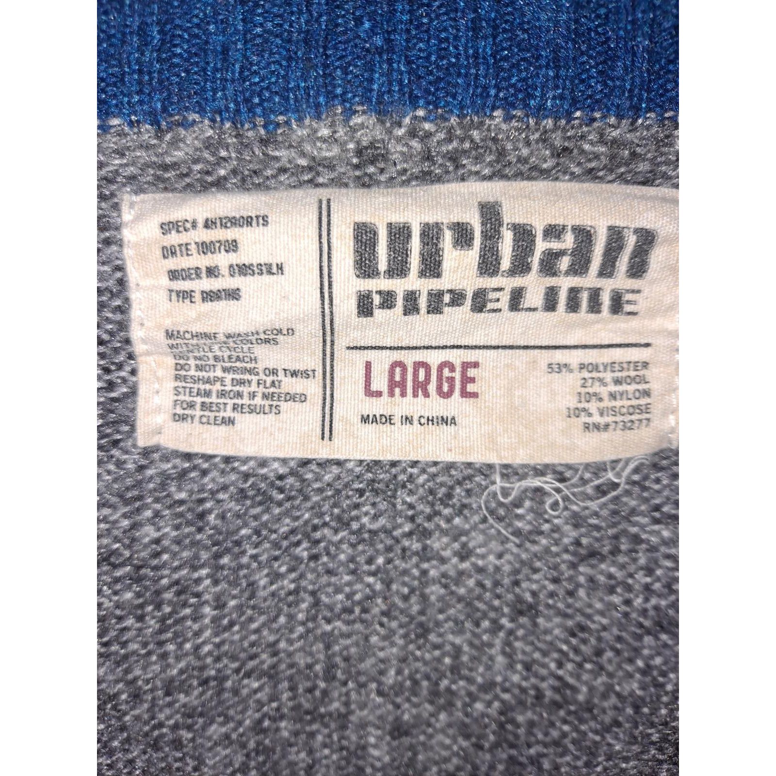 Urban Pipeline Urban Pipeline Gray Orange and Blue Drew Neck Sweater Size L Size US L / EU 52-54 / 3 - 4 Thumbnail