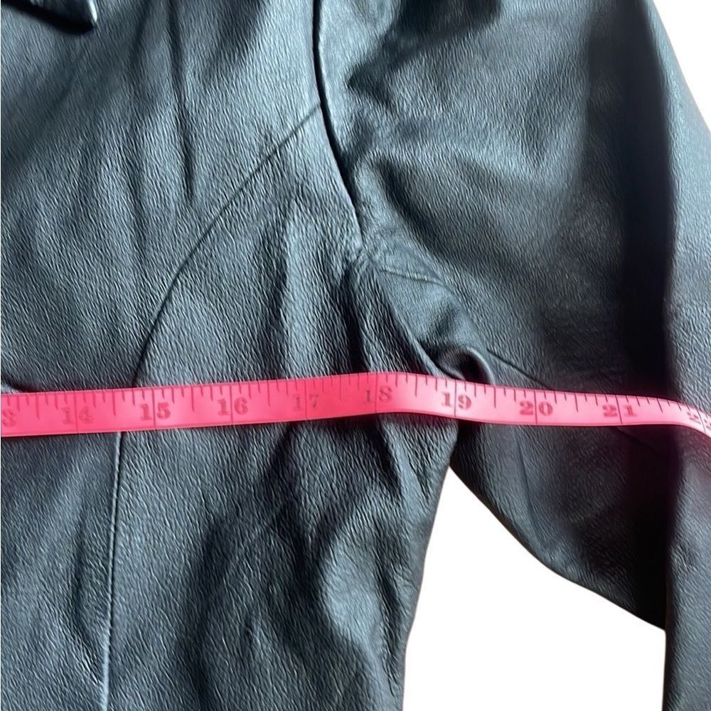 Vintage 90s Vintage Rue 21 genuine leather black blazer jacket mediu Size M / US 6-8 / IT 42-44 - 7 Thumbnail