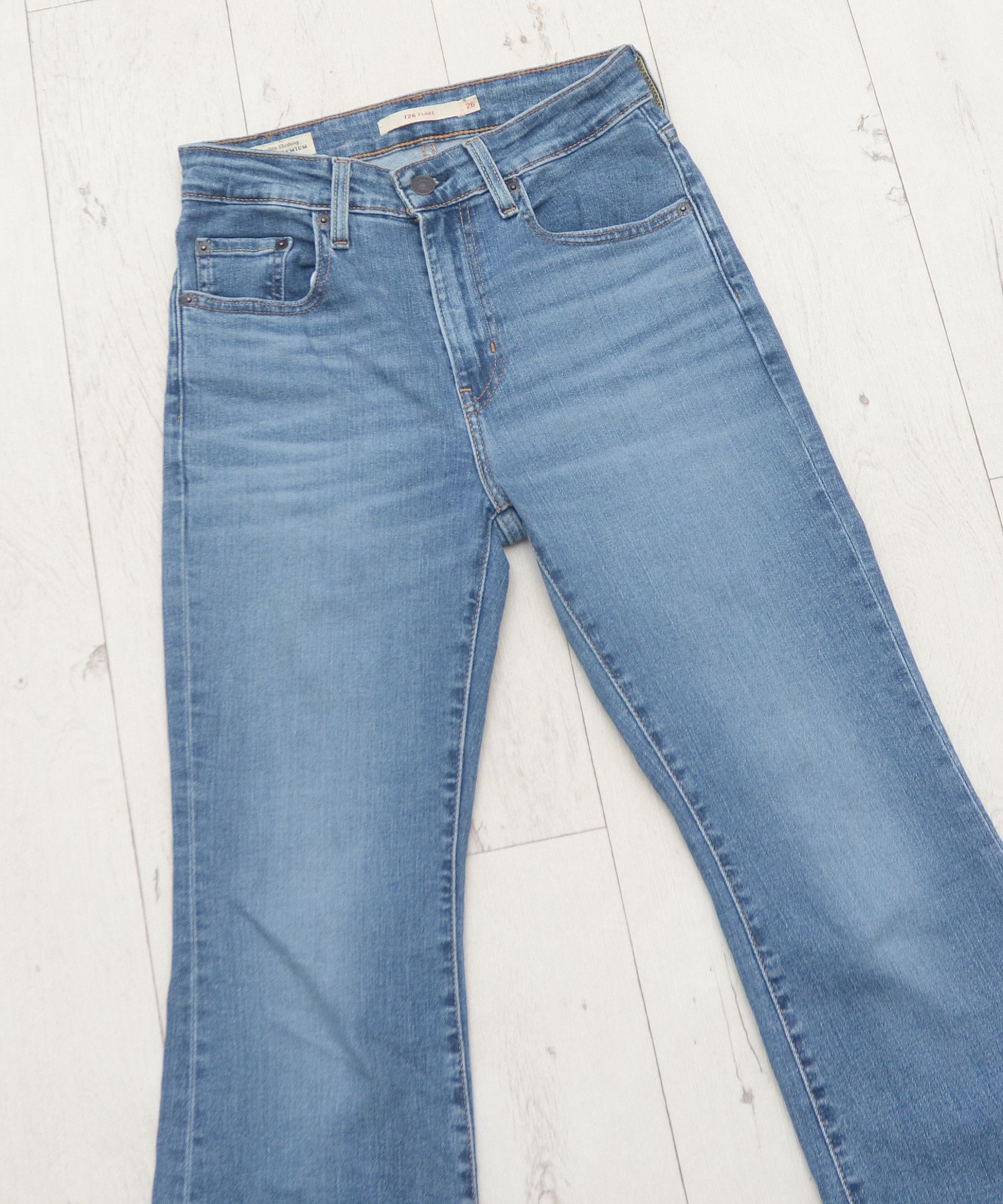Levi's Vintage Levi's 726 Flare W29 L32 Jeans Pants Boot Cut Y2K Size 29" - 2 Thumbnail