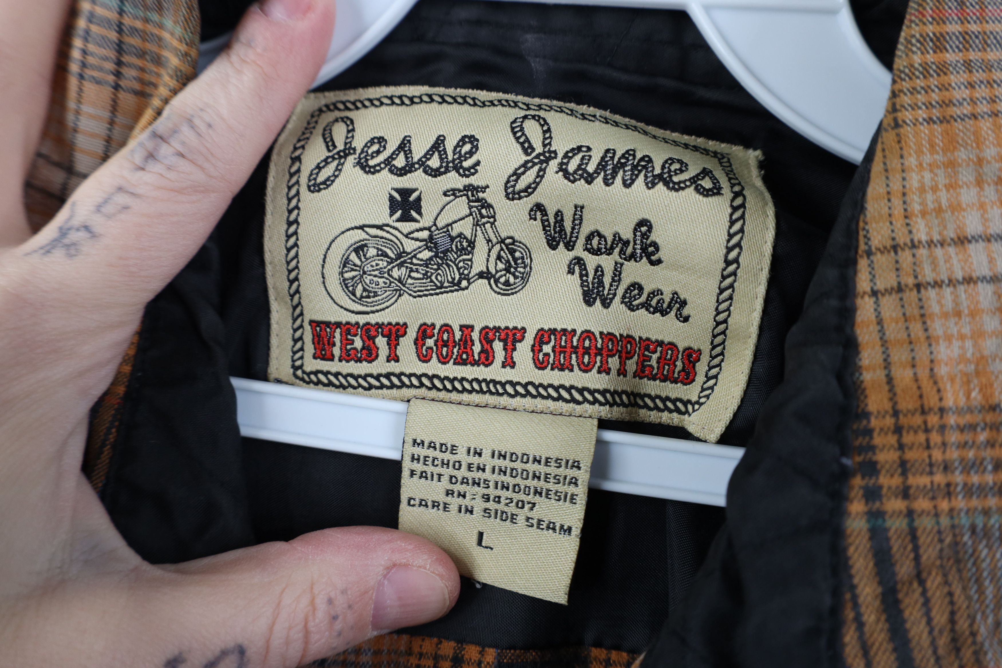 West Coast Choppers Vintage Jesse James West Coast Choppers Snap Button Shirt Size US L / EU 52-54 / 3 - 10 Thumbnail