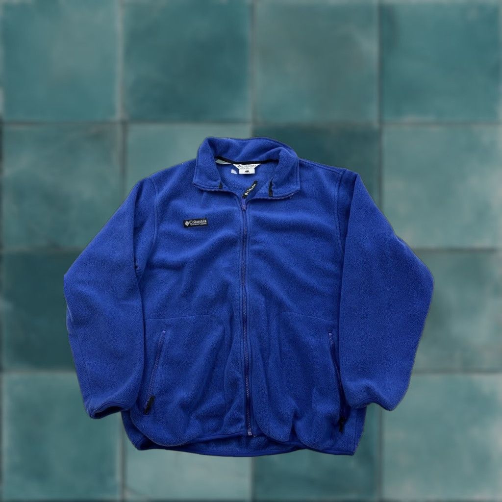 Vintage VINTAGE Columbia Jacket Womens L Blue Full Zip Up Fleece Polyester Zip Regular Size Size L / US 10 / IT 46 - 1 Thumbnail