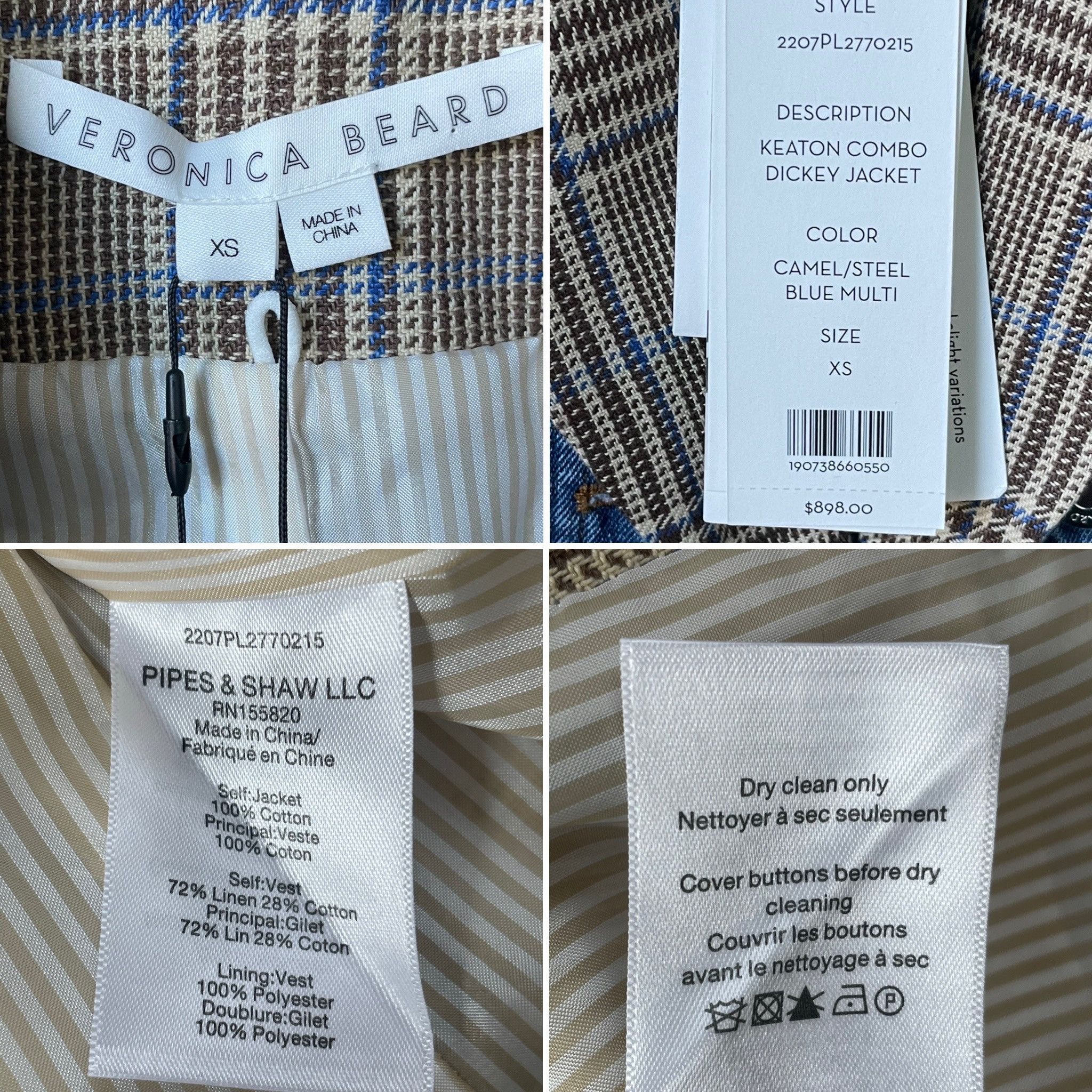 Veronica Beard Keaton Combo Dickey Jacket Size XS / US 0-2 / IT 36-38 - 12 Thumbnail