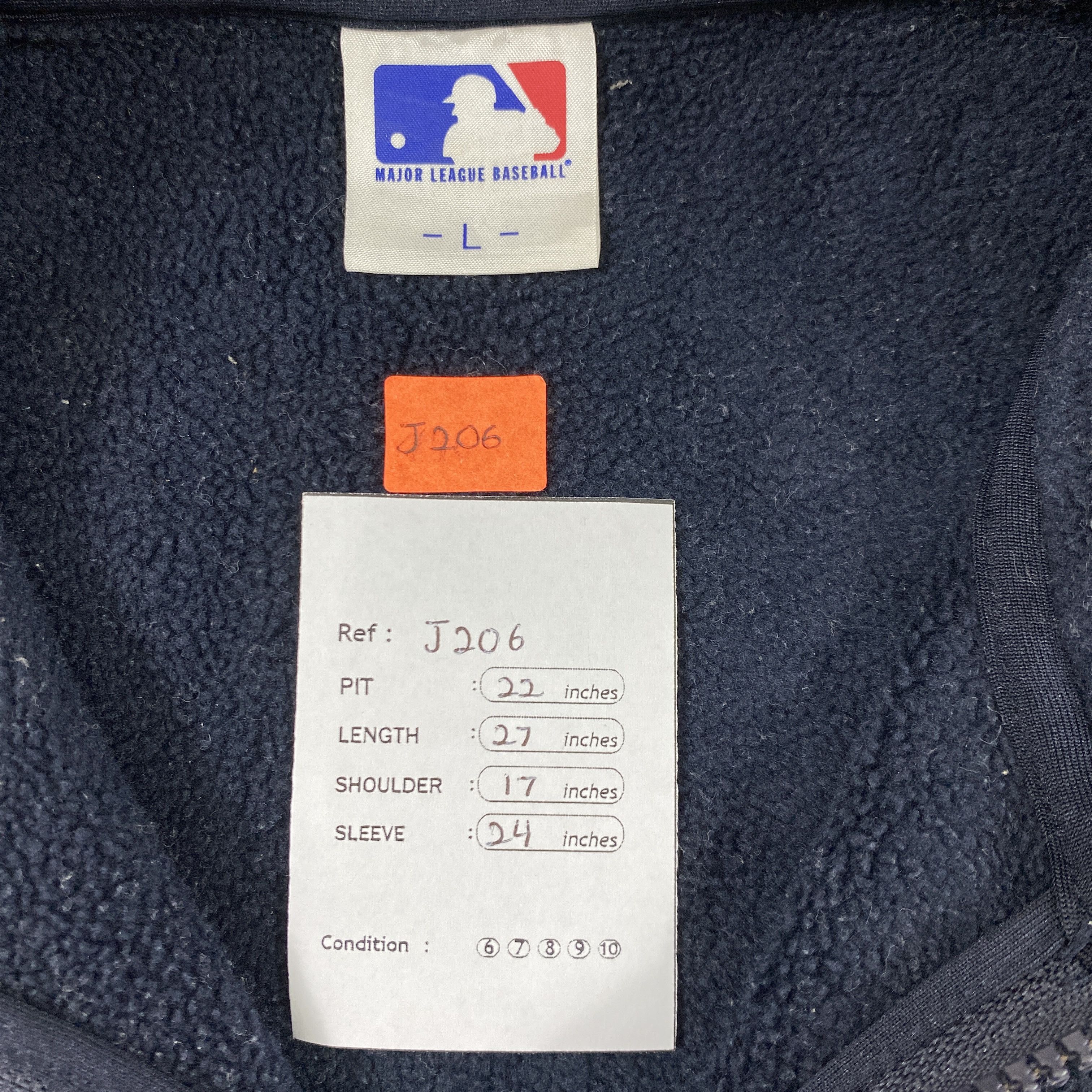 New York Yankees Vintage MLB NEW YORK Half Zipper Fleece Sweatshirt M-J206 Size US M / EU 48-50 / 2 - 4 Thumbnail