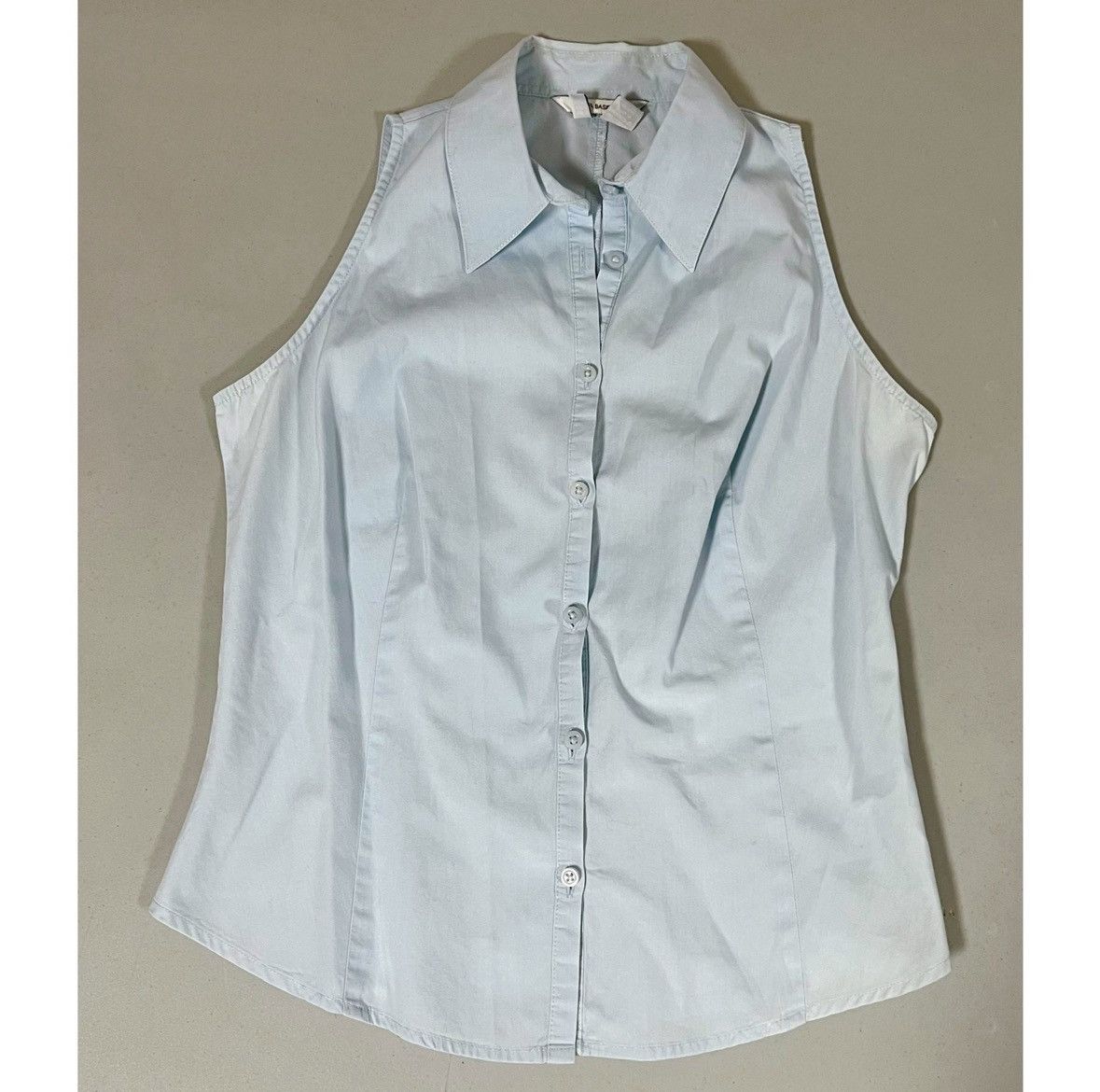 Zara Zara Collared Sleeveless Button-Down Shirt Top Blouse Size S Size S / US 4 / IT 40 - 2 Thumbnail