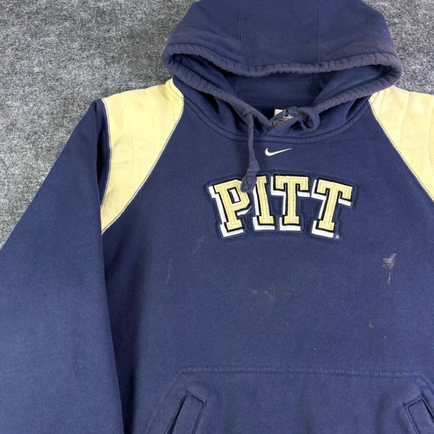 Nike VINTAGE Nike Pitt Panthers Hoodie Navy Blue Pullover Sweatshirt Mens XL PITT Size US XL / EU 56 / 4 - 3 Thumbnail