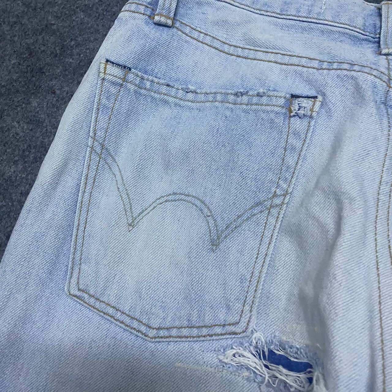 If Six Was Nine 💥Best Offer💥Edwin 503 TP Patchwork Distressed Denim Size US 31 - 14 Thumbnail