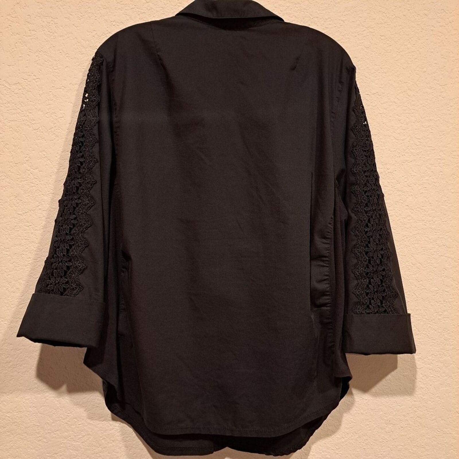 Other Zac & Rachel Woman black plus-size top blouse crochet sz 2X Size 3XL / US 20-22 - 10 Thumbnail