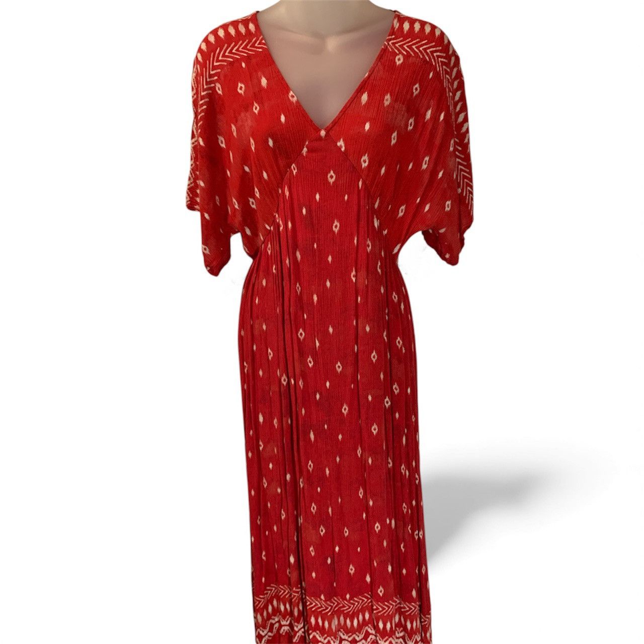 Other Red and White Patterned Maxi Dress (item#10053) Size XS / US 0-2 / IT 36-38 - 1 Thumbnail