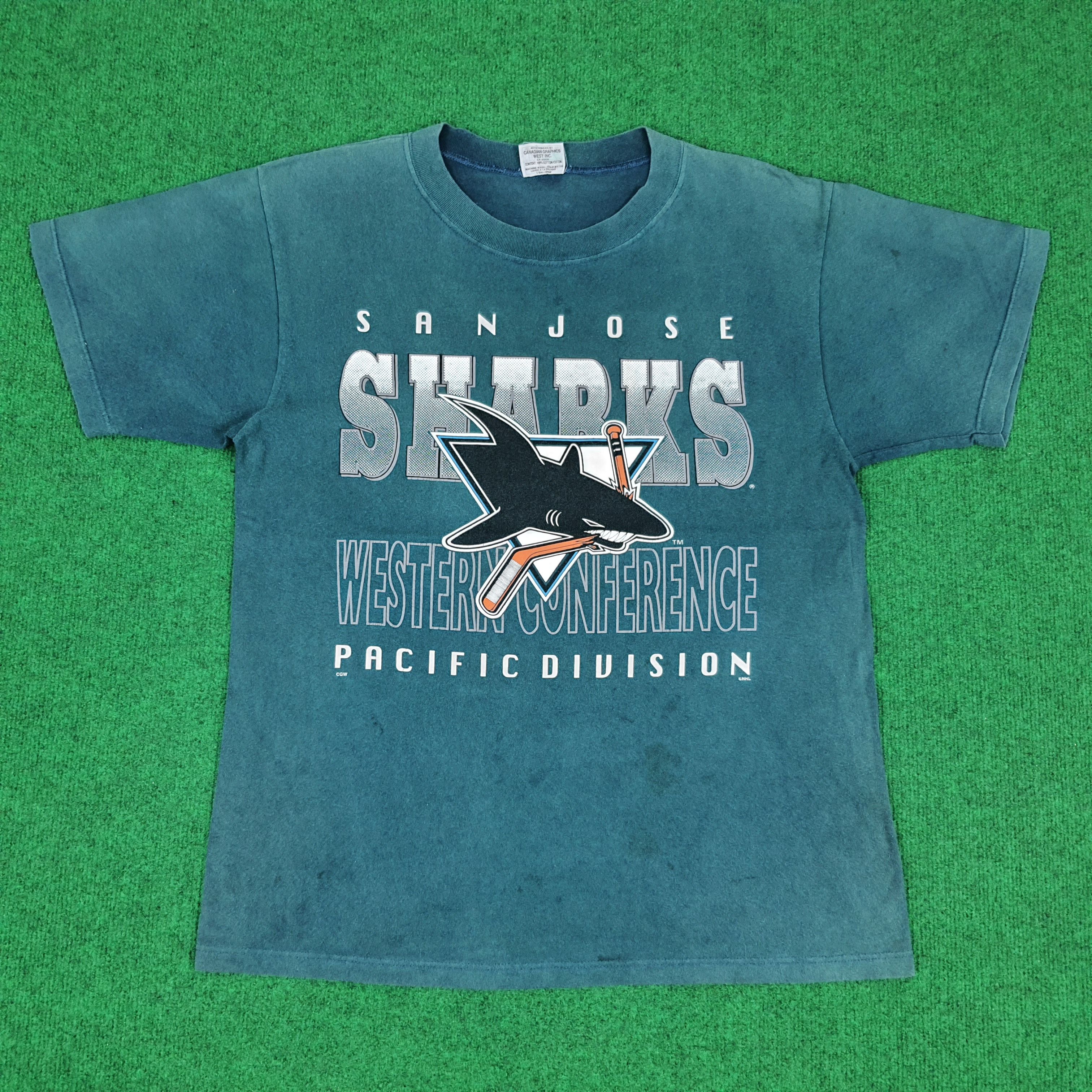 NHL Vintage Ice Hockey San Jose Sharks Team T-shirt Size US M / EU 48-50 / 2 - 1 Thumbnail