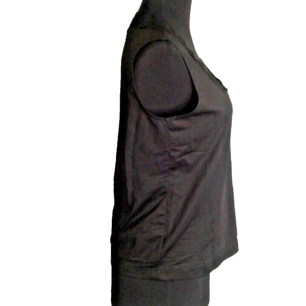 Chicos Chicos Size 1 M 8 Tank Top Black Sleeveless Lace Trimmed V N Size M / US 6-8 / IT 42-44 - 5 Thumbnail