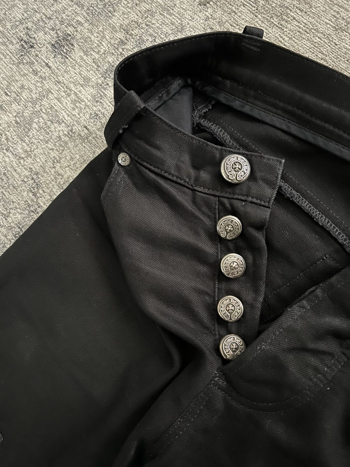 Chrome Hearts Chrome hearts fleurknee black denim jeans SOLD DONT BUY Size US 29 - 10 Thumbnail