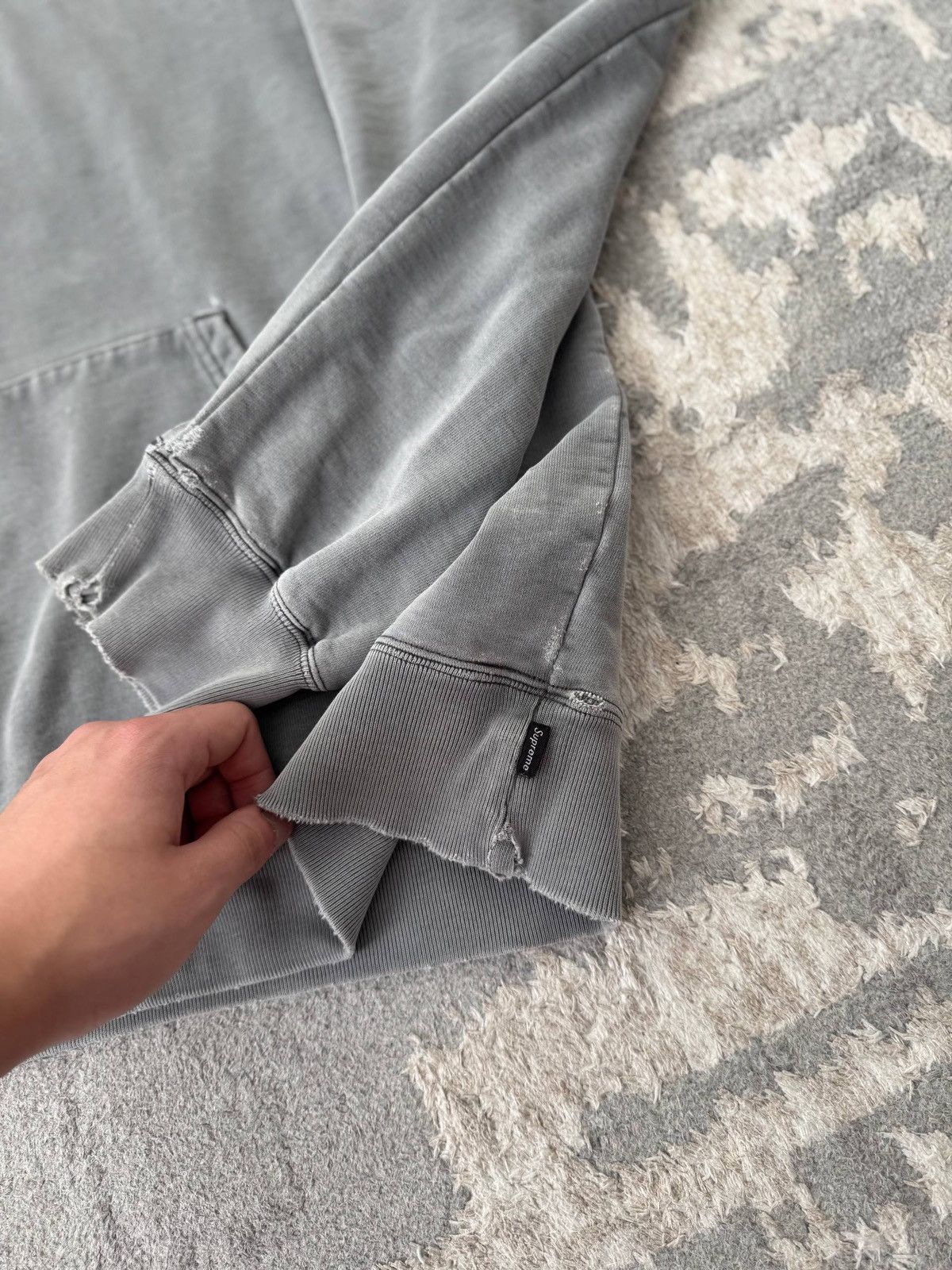 Supreme Supreme hoodie M cotton gray plain 18SS overdyed hoodie Size US M / EU 48-50 / 2 - 15 Thumbnail