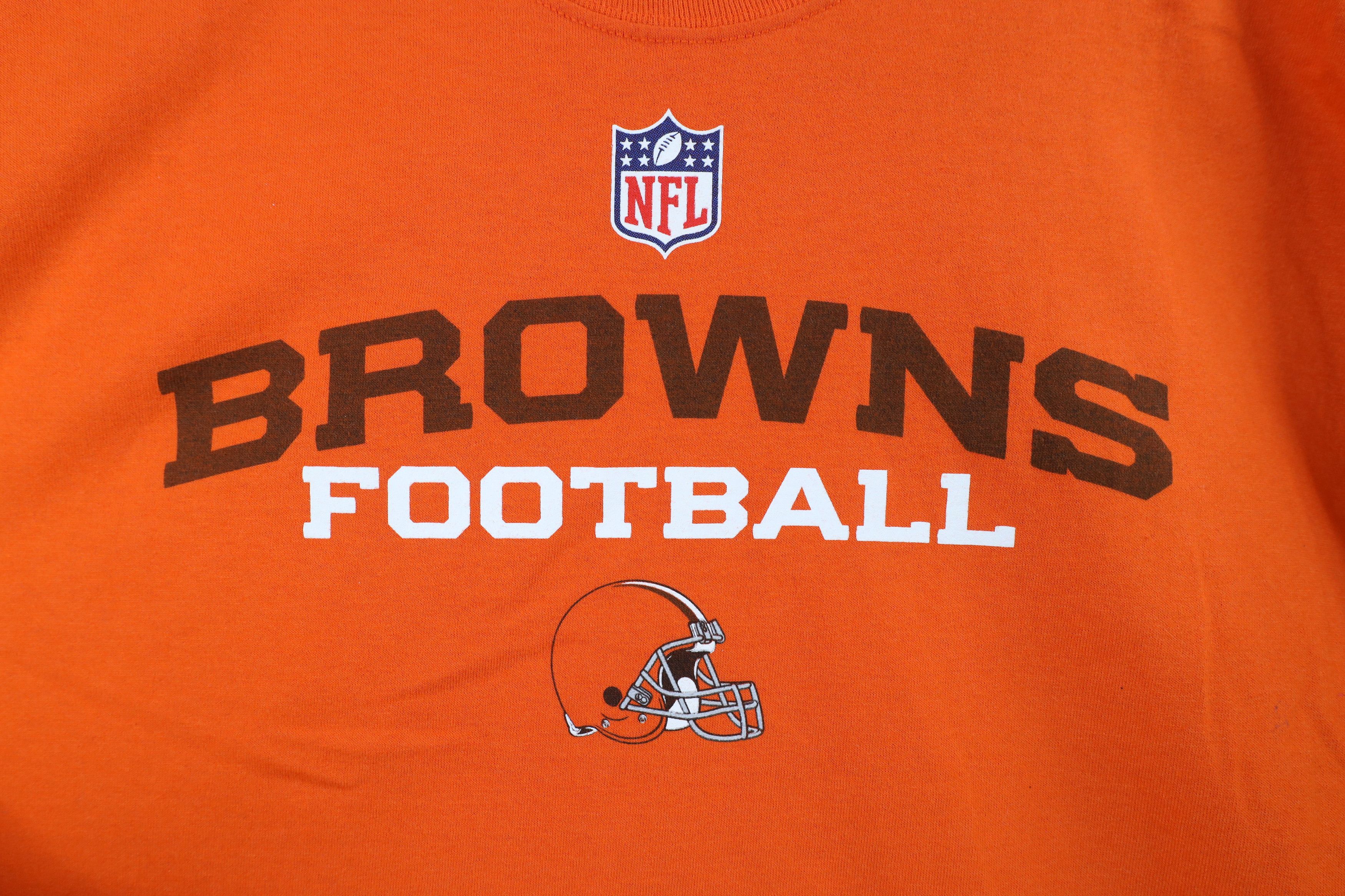 Reebok × Vintage Vintage Reebok Spell Out Cleveland Browns Football T-Shirt Size US L / EU 52-54 / 3 - 5 Thumbnail