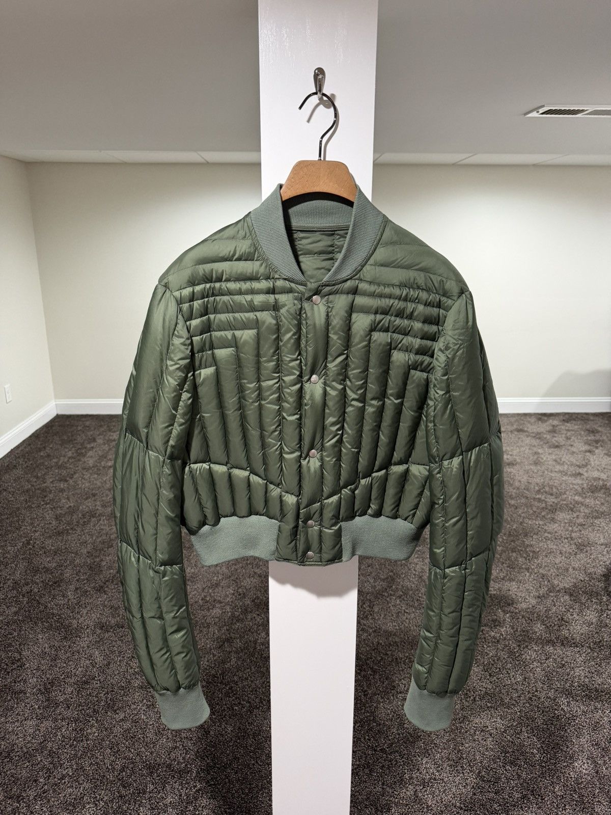 Rick Owens Rick Owens FW21 Gethsemane Geth Padded Green Bomber Jacket Size US L / EU 52-54 / 3 - 18 Thumbnail