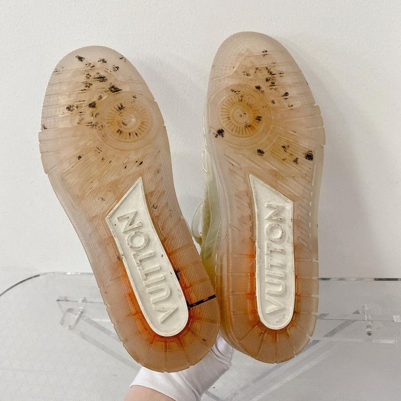 Louis Vuitton Louis Vuitton White High-Top Transparent Sneakers -2508 Size US 8 / EU 41 - 1 Thumbnail