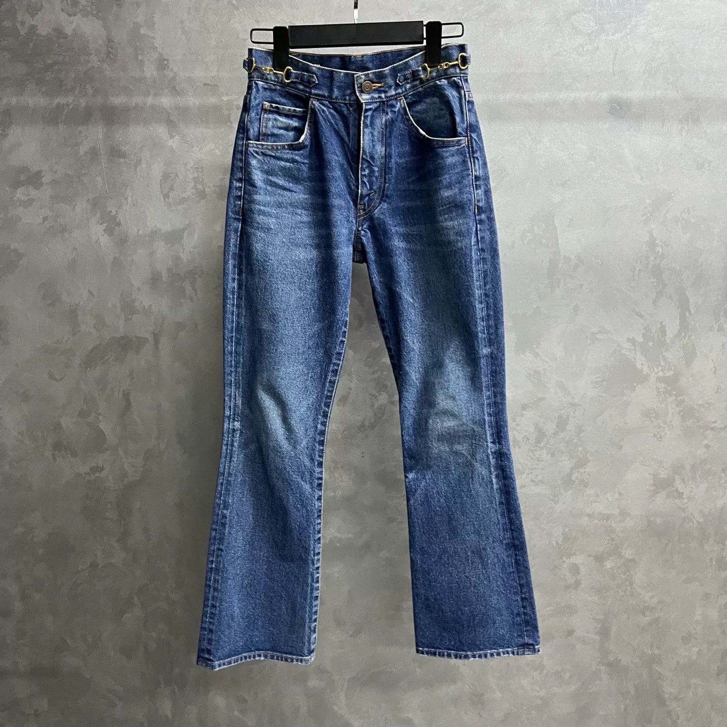 Celine Celine Blue Washed Mid-Rise Flared Jeans Size 25" / US 0 / IT 36 - 1 Thumbnail