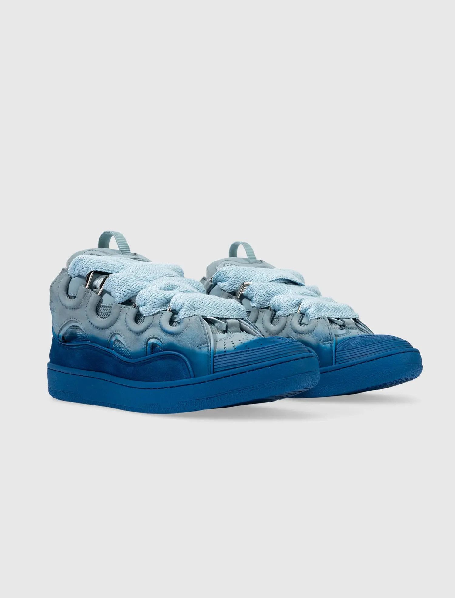 Lanvin oc11z0325 Curb Low-Top Sneakers in Blue Size US 8.5 / EU 41-42 - 4 Thumbnail