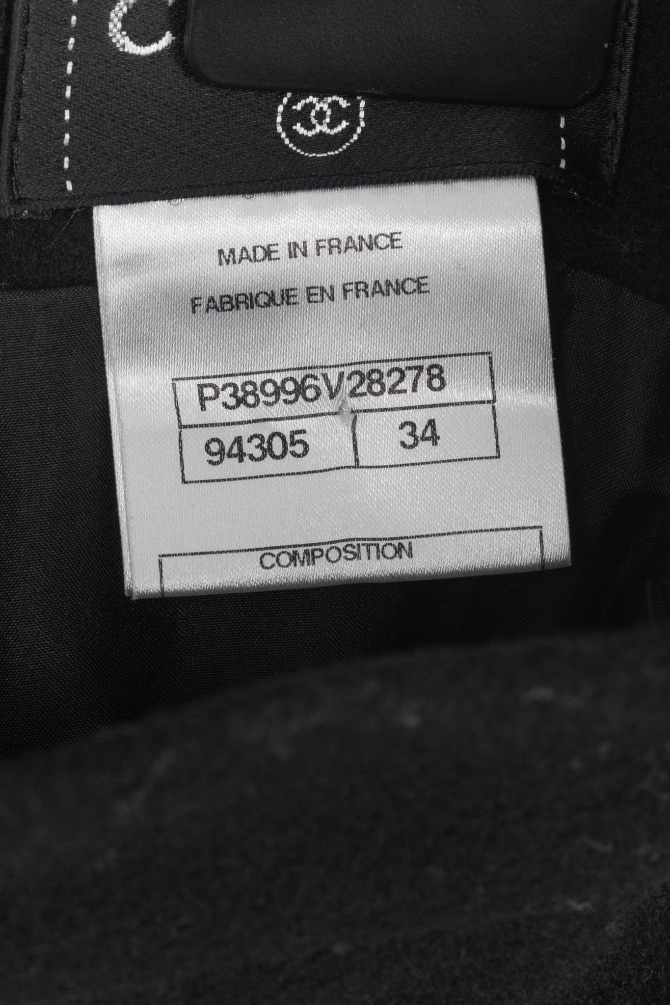 Chanel Chanel Black Wool-Blend Panelled A-Line Knee-Length Skirt Size 26" / US 2 / IT 38 - 9 Thumbnail