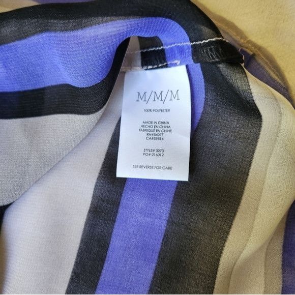 Designer Cabi Sleeveless Horizon Stripe Calligraphy Brush Underline V Size M / US 6-8 / IT 42-44 - 9 Thumbnail