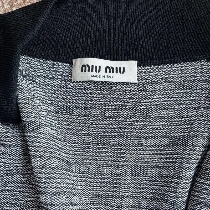 Miu Miu Miu Miu Gray Cotton Women's Cardigan . Size S / US 4 / IT 40 - 3 Thumbnail