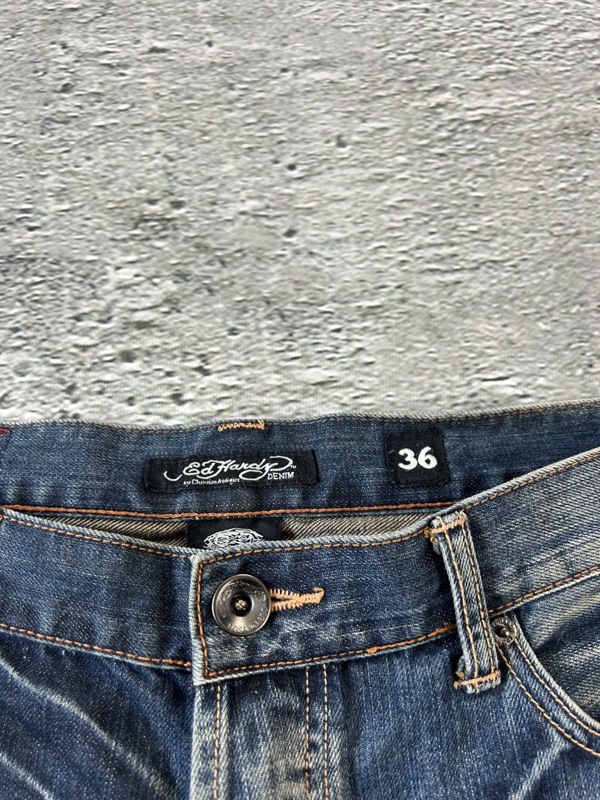 Christian Audigier Ed Hardy Christian Audigier vintage jeans big logo pants Size US 36 / EU 52 - 8 Thumbnail