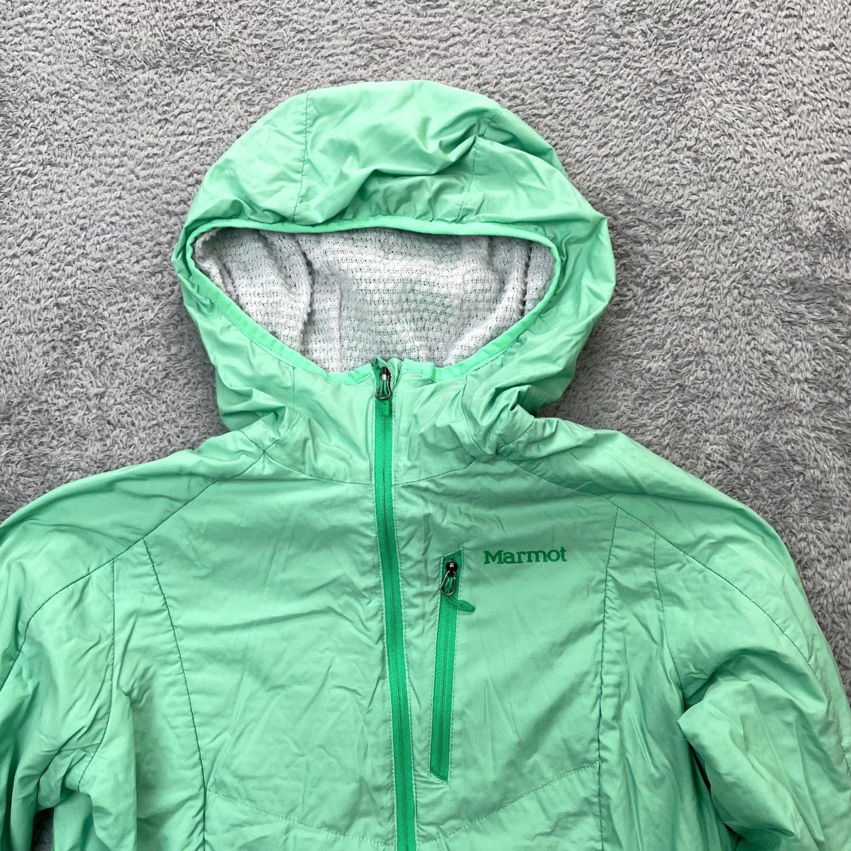 Marmot Marmot Jacket Womens Small Green Windbreaker Coat Nylon Hooded Lined Full Zip Size S / US 4 / IT 40 - 7 Thumbnail